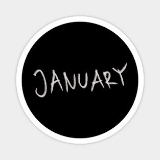 Hand Drawn January Month Magnet